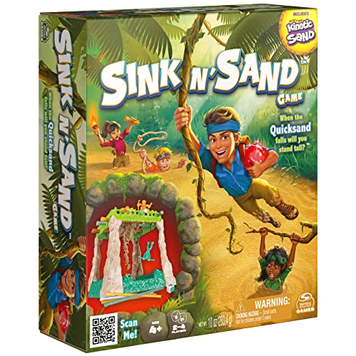 Spin Master Games 6064485 Sink N, Quicksand Board Game with Kinetic Sand Sensory Fun Learning – Easy Toy Gift Idea, for Preschoolers Kids Ages 4 and up von Spin Master