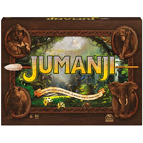 Spin Master Games 6065098 JUMANJI Lustiges Spiel für Familien, Neueste Edition, 2-4 Spieler, 6065098, Brettspiele für Kinder 8+ Jahre, Spanisch von Spin Master Games