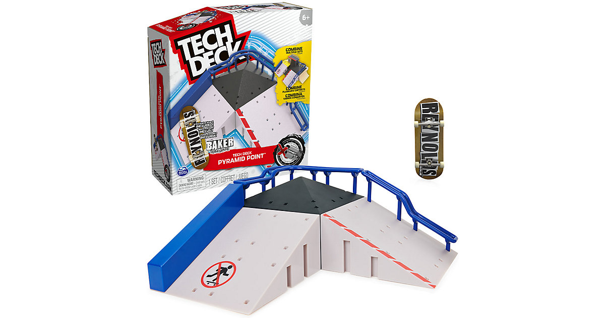 Tech Deck, Pyramid Point, X-Connect Park Creator, anpassbares und aufbaubares Rampenset mit besonderem Fingerboard, Kinderspielzeug Jungen und Mädchen mehrfarbig Kinder Tech Deck, Pyramid Point, X-Connect Park Creator, anpassbares und aufbaubares Rampenset mit besonderem Fingerboard, Kinderspielzeug Jungen und Mädchen mehrfarbig Kinder von Spin Master