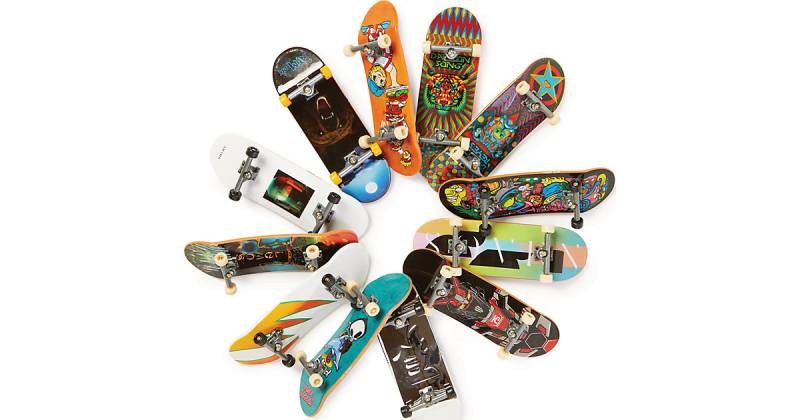 Tech Deck Fingerboard - 1 Finger-Skateboard mit original Skateboard-Design - verschiedene Grafiken, mit Sticker-Set zur Marke - coole Fingerboards echte Skater ab 6 Jahren, Zufallsauswahl mehrfarbig  Kinder von Spin Master