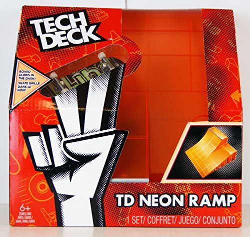 Tech Deck - Neon Ramp - Orange Double Bank Ramp incl. Glow in the Dark Board von Spin Master