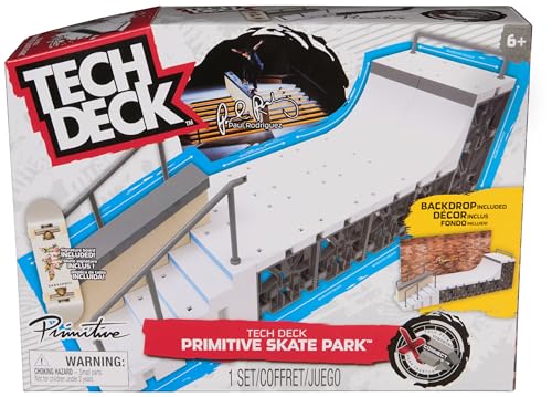 Tech Deck - Primitive Skate Park, Finger-Skateboard-Rampe mit authentischem Fingerboard, Signature-Set des Skateboard-Profis Paul Rodriguez, X-Connect-Stecksystem, umfangreiches Zubehör, ab 6 Jahren Tech Deck - Primitive Skate Park, Finger-Skateboard-Rampe mit authentischem Fingerboard, Signature-Set des Skateboard-Profis Paul Rodriguez, X-Connect-Stecksystem, umfangreiches Zubehör, ab 6 Jahren von Spin Master