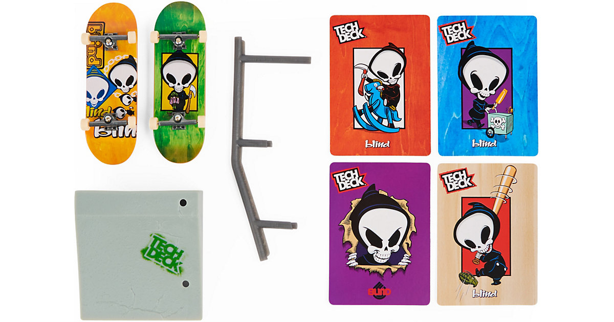 VS. Series - Fingerboard 2er-Set mit Hindernis, Trickkarten und Zubehör (Zufallsauswahl - Sortierung mit verschiedenen Produkten) mehrfarbig von Spin Master