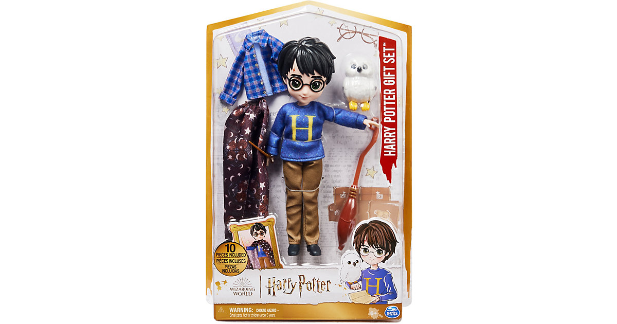 Wizarding World Harry Potter - Geschenkset mit 20,3 cm großer Harry Potter Puppe inklusive Besen, Tarnumhang und weiterem Zubehörteilen, Spielzeug Kinder ab 6 Jahren, Fanartikel  Kinder von Spin Master