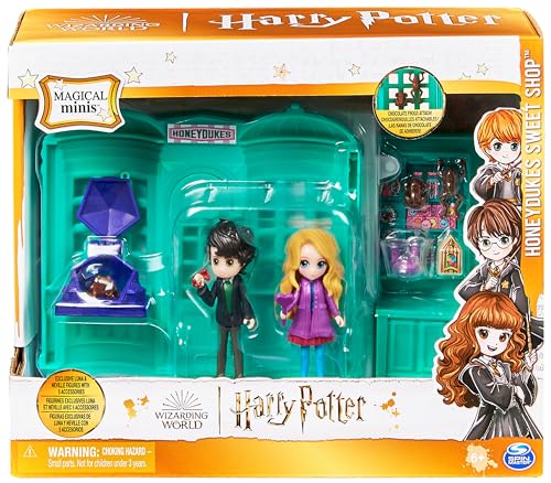 Wizarding World Harry Potter - Honeydukes (Honigtopf) Spielset mit Luna Lovegood und Neville Longbottom Sammelfiguren, Spielzeug für Kinder ab 6 Jahren, Fanartikel von Wizarding World