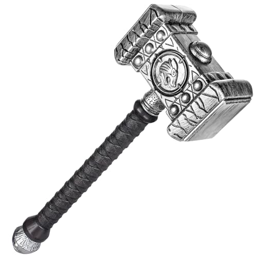 Spinosaurus 52cm Halloween Wikinger Hammer Kunststoff Spielzeug Hammer LARP Fasching Waffen für Wikinger Kostüm Accessoires von Spinosaurus