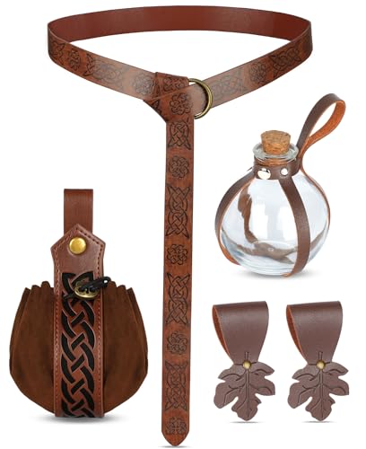 Spinosaurus 6 Stück Mittelalter Gürtel Mit Zaubertrank Gürteltasche Wikinger Gürtel Steampunk Ledergürtel Mittelalter Kostüm Zubehör Piratengürtel für Fastnacht Cosplay Renaissance Costume Accessoires Spinosaurus 6 Stück Mittelalter Gürtel Mit Zaubertrank Gürteltasche Wikinger Gürtel Steampunk Ledergürtel Mittelalter Kostüm Zubehör Piratengürtel für Fastnacht Cosplay Renaissance Costume Accessoires von Spinosaurus
