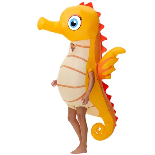 Spinosaurus Aufblasbares Seepferdchen-Kostüm für Erwachsene, Seepferdchen, aufblasbare Kostüme, lustige aufblasbare Tierkostüme, aufblasbare Anzüge für Männer und Frauen von Spinosaurus