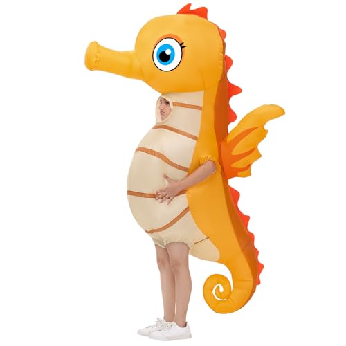 Spinosaurus Aufblasbares Seepferdchen-Kostüm für Kinder, aufblasbares Halloween-Kostüm, lustiges aufblasbares Tierkostüm für Jungen und Mädchen von Spinosaurus
