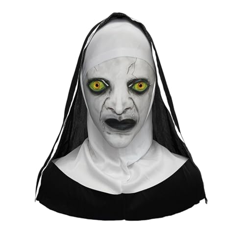 Halloween-Horror-Schrei-Maske, Geister-Gesichtsmaske für Kinder und Erwachsene, Unisex, geeignet für Spukhäuser, Halloween-Maske, Naturlatex, gruselige Totenkopf-Maske, Horror, Vollkopfmaske Halloween-Horror-Schrei-Maske, Geister-Gesichtsmaske für Kinder und Erwachsene, Unisex, geeignet für Spukhäuser, Halloween-Maske, Naturlatex, gruselige Totenkopf-Maske, Horror, Vollkopfmaske von SpirWoRchlan