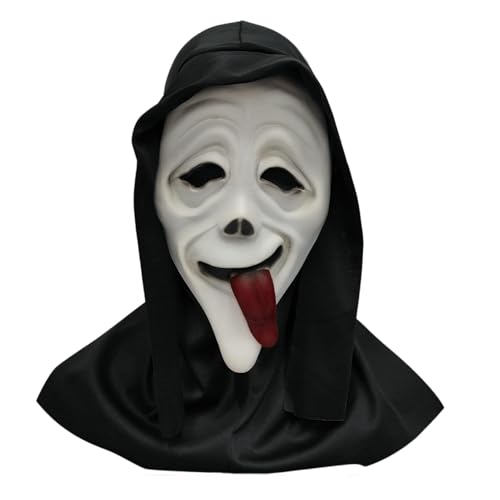 Halloween-Horror-Schrei-Maske, Geister-Gesichtsmaske für Kinder und Erwachsene, Unisex, geeignet für Spukhäuser, Halloween-Maske, Naturlatex, gruselige Totenkopf-Maske, Horror, Vollkopfmaske Halloween-Horror-Schrei-Maske, Geister-Gesichtsmaske für Kinder und Erwachsene, Unisex, geeignet für Spukhäuser, Halloween-Maske, Naturlatex, gruselige Totenkopf-Maske, Horror, Vollkopfmaske von SpirWoRchlan