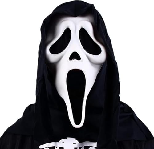 Halloween-Horror-Schrei-Maske, Geister-Gesichtsmaske für Kinder und Erwachsene, Unisex, geeignet für Spukhäuser, Halloween-Maske, Naturlatex, gruselige Totenkopf-Maske, Horror, Vollkopfmaske Halloween-Horror-Schrei-Maske, Geister-Gesichtsmaske für Kinder und Erwachsene, Unisex, geeignet für Spukhäuser, Halloween-Maske, Naturlatex, gruselige Totenkopf-Maske, Horror, Vollkopfmaske von SpirWoRchlan