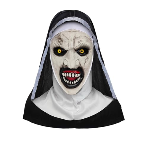 Halloween-Horror-Schrei-Maske, Geister-Gesichtsmaske für Kinder und Erwachsene, Unisex, geeignet für Spukhäuser, Halloween-Maske, Naturlatex, gruselige Totenkopf-Maske, Horror, Vollkopfmaske Halloween-Horror-Schrei-Maske, Geister-Gesichtsmaske für Kinder und Erwachsene, Unisex, geeignet für Spukhäuser, Halloween-Maske, Naturlatex, gruselige Totenkopf-Maske, Horror, Vollkopfmaske von SpirWoRchlan