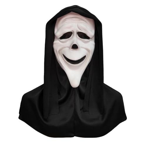 Halloween-Horror-Schrei-Maske, Geister-Gesichtsmaske für Kinder und Erwachsene, Unisex, geeignet für Spukhäuser, Halloween-Maske, Naturlatex, gruselige Totenkopf-Maske, Horror, Vollkopfmaske Halloween-Horror-Schrei-Maske, Geister-Gesichtsmaske für Kinder und Erwachsene, Unisex, geeignet für Spukhäuser, Halloween-Maske, Naturlatex, gruselige Totenkopf-Maske, Horror, Vollkopfmaske von SpirWoRchlan