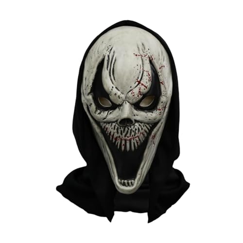Halloween-Horror-Schrei-Maske, Geister-Gesichtsmaske für Kinder und Erwachsene, Unisex, geeignet für Spukhäuser, Halloween-Maske, Naturlatex, gruselige Totenkopfmaske, Horror, Vollkopfmaske Halloween-Horror-Schrei-Maske, Geister-Gesichtsmaske für Kinder und Erwachsene, Unisex, geeignet für Spukhäuser, Halloween-Maske, Naturlatex, gruselige Totenkopfmaske, Horror, Vollkopfmaske von SpirWoRchlan