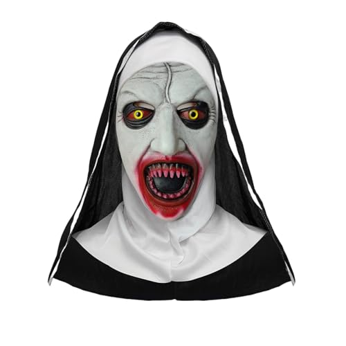 Halloween-Horror-Schrei-Maske, Geister-Gesichtsmaske für Kinder und Erwachsene, Unisex, geeignet für Spukhäuser, Halloween-Maske, Naturlatex, gruselige Totenkopfmaske, Horror, Vollkopfmaske Halloween-Horror-Schrei-Maske, Geister-Gesichtsmaske für Kinder und Erwachsene, Unisex, geeignet für Spukhäuser, Halloween-Maske, Naturlatex, gruselige Totenkopfmaske, Horror, Vollkopfmaske von SpirWoRchlan