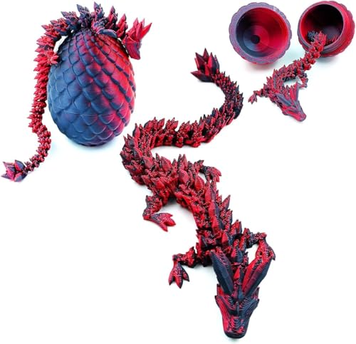 SpirWoRchlan 3D-gedrucktes Drachenei, geheimnisvolles bewegliches Kristall-Drachenei, Fidget-Spielzeug, 3D-Druck, Überraschungstiere, Spielzeug für Kinder, Teenager, Jungen, Mädchen, 3D-gedrucktes von SpirWoRchlan