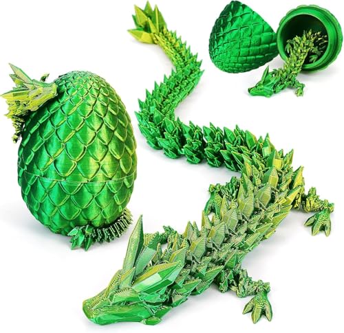 SpirWoRchlan 3D-gedrucktes Drachenei, geheimnisvolles bewegliches Kristall-Drachenei, Fidget-Spielzeug, 3D-Druck, Überraschungstiere, Spielzeug für Kinder, Teenager, Jungen, Mädchen, 3D-gedrucktes von SpirWoRchlan