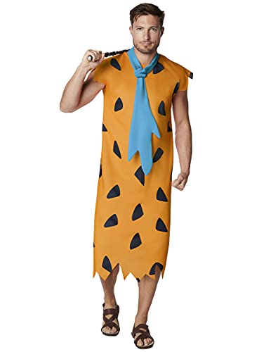 Spirit Halloween The Flintstones Erwachsenenkostüm Fred Feuerstein, offizielles Lizenzprodukt, Gruppenkostüm, einfaches Kostüm, Mehrfarbig, S-M von Spirit Halloween