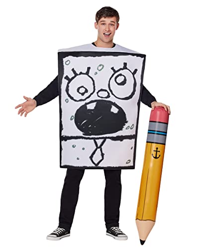 Spirit Halloween SpongeBob Schwammkopf DoodleBob Kostüm für Erwachsene – Einheitsgröße | Offiziell lizenziert | TV- und Filmkostüme | 2-teiliges DoodleBob Kostüm mit aufblasbarem Zubehör | Lustige Kostüme von Spirit Halloween