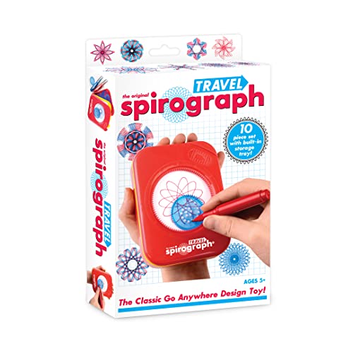 Spirograph Reise-Spirograph, Mehrfarbig, Einheitsgröße (SP102) - Zeichen- und Design-Set für 1 Spieler, Ab 5 Jahren von Spirograph