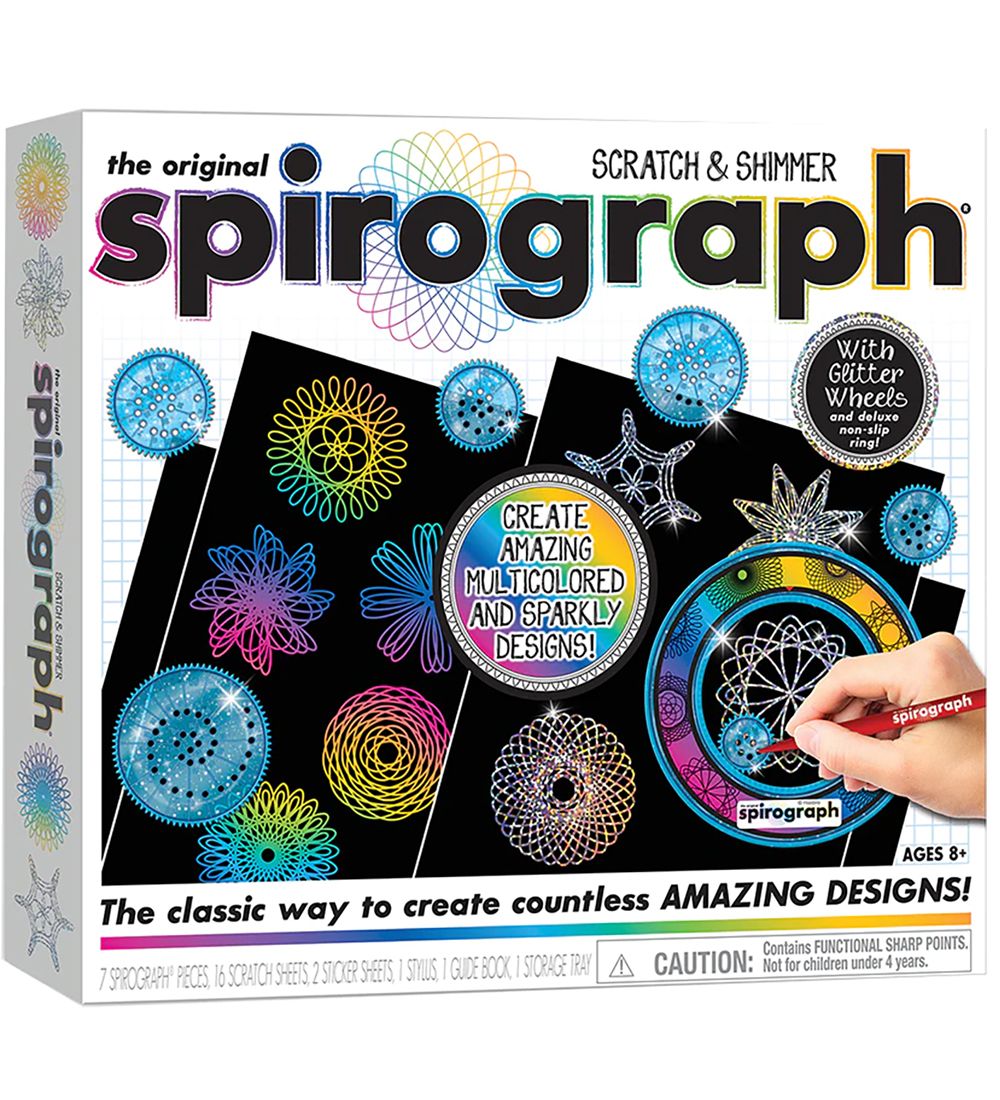 Spirograph Malset - 28 Teile - Scratch & Shimmer - Spirograph - One Size - Kreatives Spielset von Spirograph