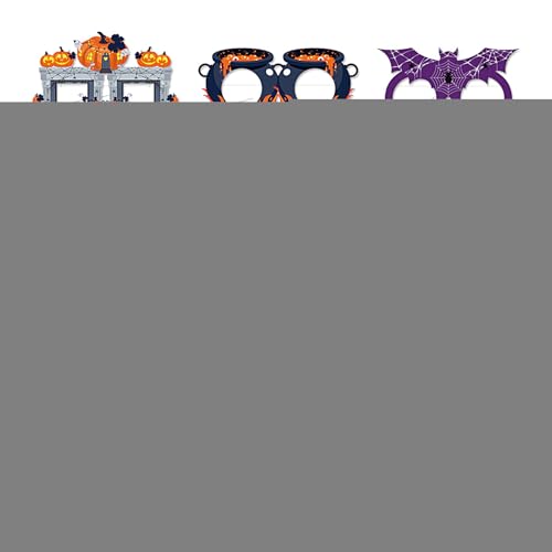 Spizummp Halloween-Brille, Papier-Partybrille | Halloween-Gruselbrille für Cosplay, Nachtclub, Veranstaltungen, Geburtstag, Fotografie, Schule, Karneval, Musikfestival, Spukhaus von Spizummp