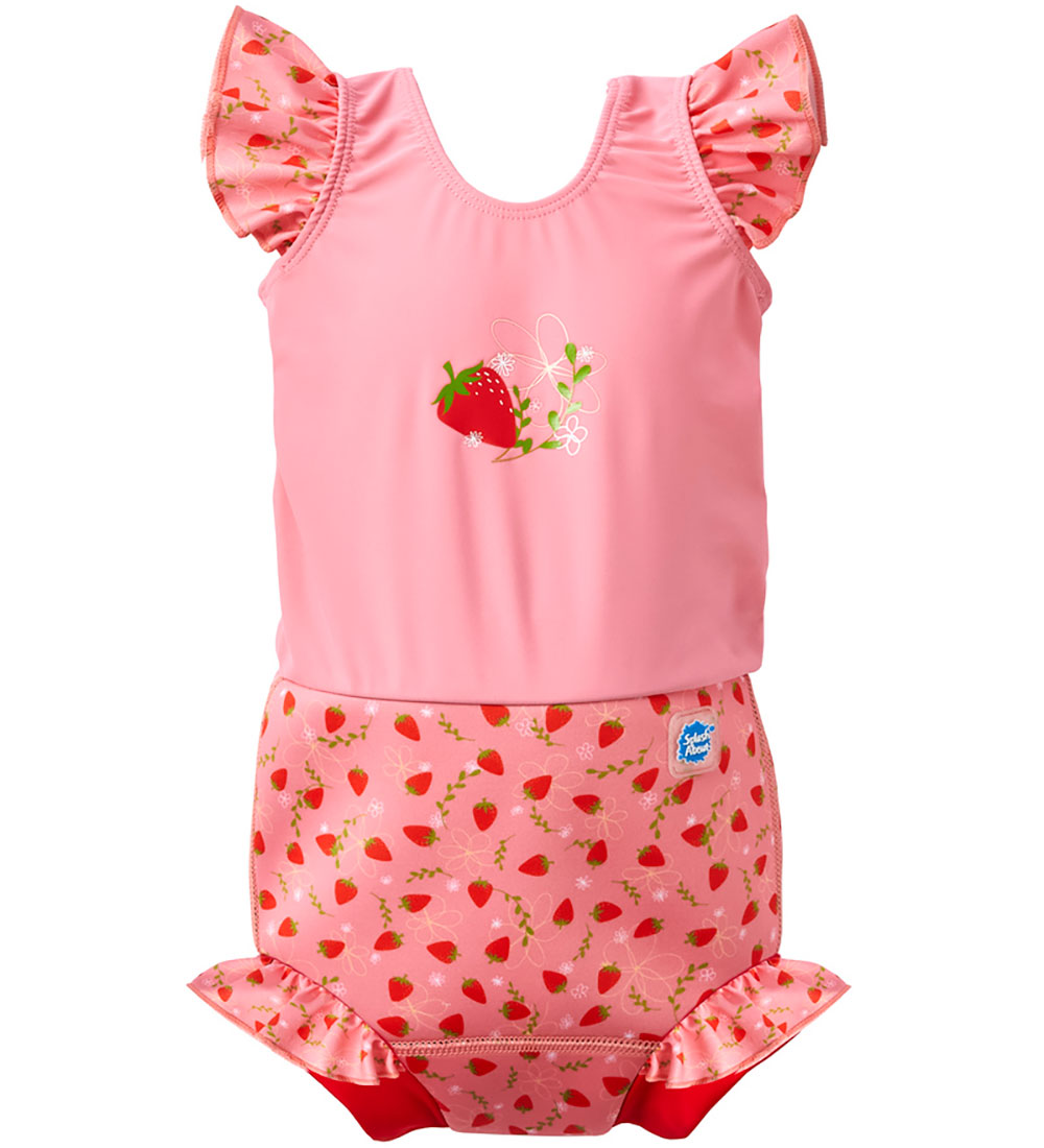 Splash About Windel-Badeanzug - Happy Nappy Kostüm - Strawberry  - Splash About - 12-24 mt - Schwimmwindel von Splash About