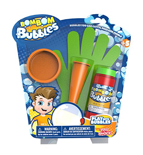 Splash Toys 31135 - Original Bom Bubbles Seifenblasen zum Anfassen, ca. 118 ml mit Handschuh, Pusterohr und Auffangschale, mehrfarbig von Splash Toys