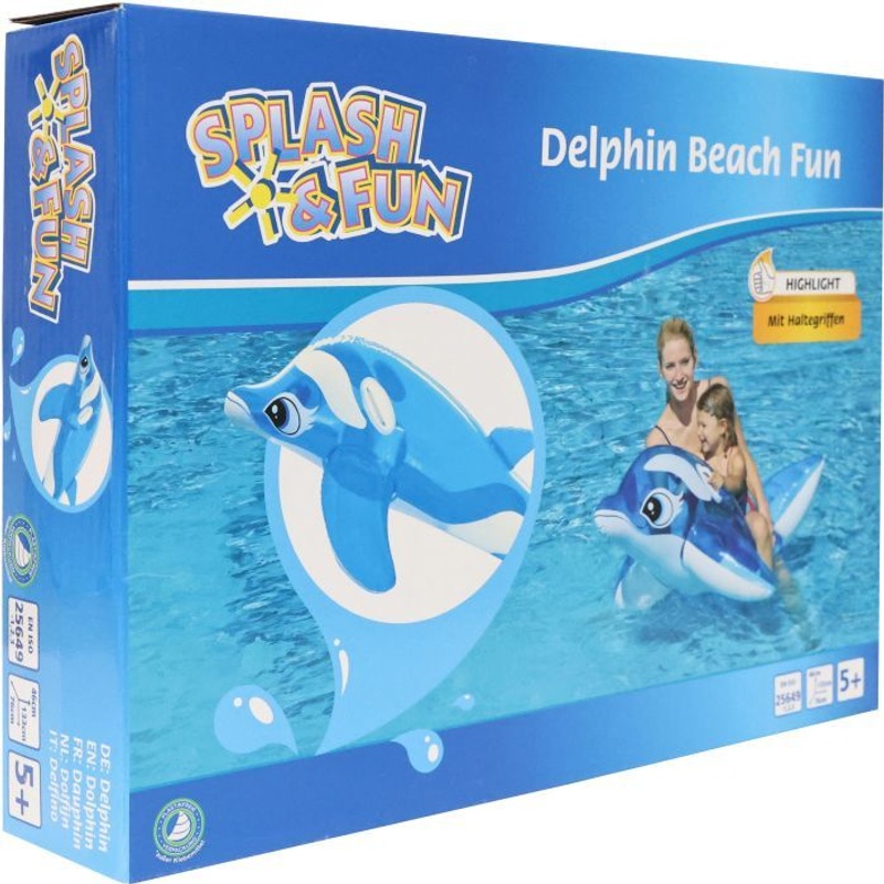 Wasser-Reittier DELPHIN (150x80cm) in blau von Splash & Fun