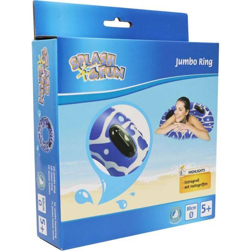 Wasserspielzeug JUMBO RING (Ø80cm) mit Griffen in blau von Splash & Fun Splash & Fun