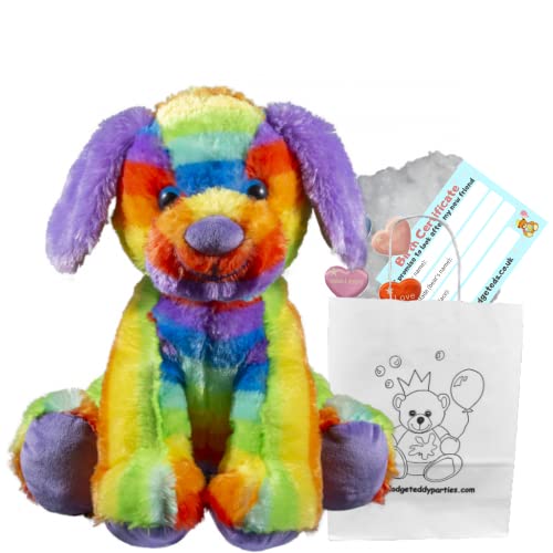 25 cm Regenbogenhund - Set zum Basteln eines Teddybären - Teddybären selber Machen - kein Nähen 25 cm Regenbogenhund - Set zum Basteln eines Teddybären - Teddybären selber Machen - kein Nähen von Splodge Teddy Parties