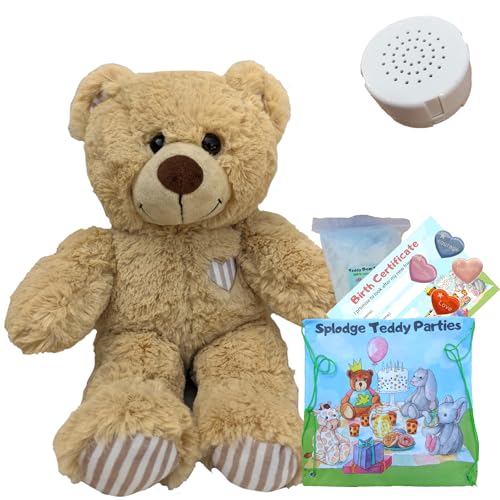 Brauner Kuschelbär – weiches Plüschtier – 40 cm – bauen Sie Ihr eigenes Teddybär-Bastelset mit Diktiergerät – kein Nähen Brauner Kuschelbär – weiches Plüschtier – 40 cm – bauen Sie Ihr eigenes Teddybär-Bastelset mit Diktiergerät – kein Nähen von Splodge Teddy Parties