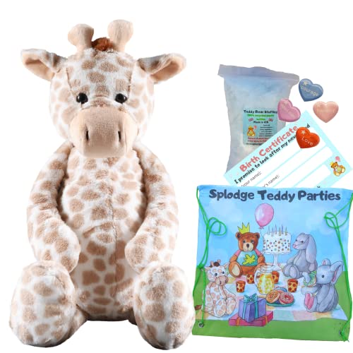 Flopsy Giraffe - weiches Plüsch-Spielzeug Größe: 40 cm – Teddybären zum Selbermachen - Bauen Sie Ihren eigenen Teddybär – kein Nähen von Splodge Teddy Parties