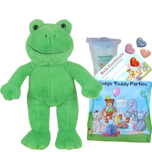 Frosch Plüschtier 40 cm – Bauen Sie Ihren eigenen Teddybär - Teddybären zum Selbermachen – kein Nähen von Splodge Teddy Parties