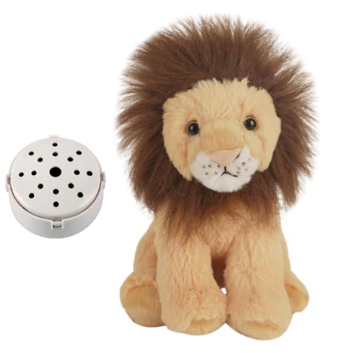 Little Lion – Sprachaufnahme-Teddybär – Länge 25 cm – Nehmen Sie eine persönliche Nachricht von 60 Sekunden auf und senden Sie einen Bären – Baby-Herzschlag-Bär von Splodge Teddy Parties