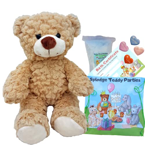 Toffee der Teddybär – Teddybären zum Selbermachen - Bauen Sie Ihren eigenen Teddybär, Größe: 40cm, kein Nähen von Splodge Teddy Parties