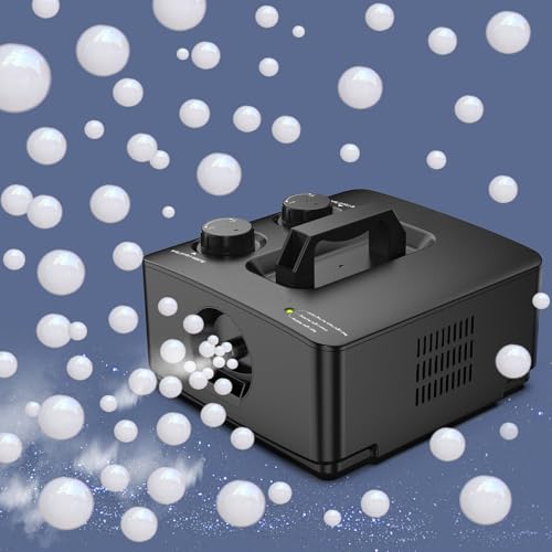 Spolehli Nebelblasenmaschine Rauchmaschine mit Blasen, 400 W, automatischer Seifenblasenmacher, Blasen/Nebelblasen, zwei Modi für Party, Bühne, Hochzeit, Halloween, Weihnachten von Spolehli