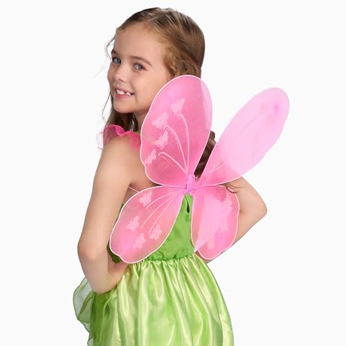 Spooktacular Creations 2 Pcs aufleuchten Schmetterlingsflgel Kinder Feenflüge Elfenflügel für Mädchen Schmetterling Umhänge & Flügel für Kinder Karneval Geburtstag Halloween Weihnachten Rollenspiele von Spooktacular Creations
