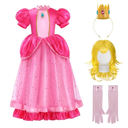 Spooktacular Creations 5-teiliges Prinzessinnenkleid für Mädchen, rosa Pfirsichkostüm mit Perücke, rosa Outfits für Mädchen, Kinder, Kleinkindgeburtstag, Cosplay, Halloweenparty(Mittel(8-10 Jahre)) Spooktacular Creations 5-teiliges Prinzessinnenkleid für Mädchen, rosa Pfirsichkostüm mit Perücke, rosa Outfits für Mädchen, Kinder, Kleinkindgeburtstag, Cosplay, Halloweenparty(Mittel(8-10 Jahre)) von Spooktacular Creations