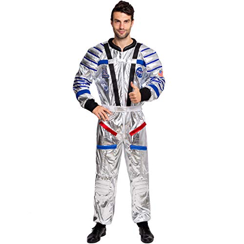 Spooktacular Creations Astronauten-Pilotenkostüm für Männer, Rollenspiele für Erwachsene, Halloween (klein) von Spooktacular Creations