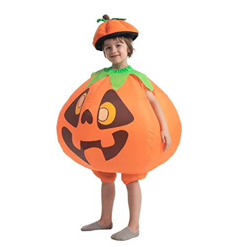 Spooktacular Creations Aufblasbares Halloween-Kostüm für Kinder, Kürbis-Kostüm mit Hut, aufblasbares Kürbis-Kostüm für Halloween-Ankleideparty Spooktacular Creations Aufblasbares Halloween-Kostüm für Kinder, Kürbis-Kostüm mit Hut, aufblasbares Kürbis-Kostüm für Halloween-Ankleideparty von Spooktacular Creations