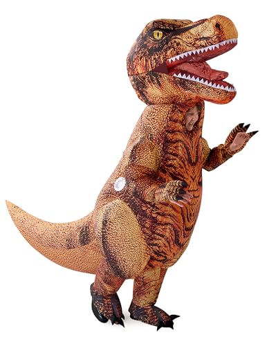 Spooktacular Creations Aufblasbares Kinderkostüm, ganzkörperrealistische T-Rex-Kostüme zum Aufblasen, braune Dinosaurier-Kostüme, lustiger aufblasbarer Halloween-Anzug für Halloween-Verkleidungspartys Spooktacular Creations Aufblasbares Kinderkostüm, ganzkörperrealistische T-Rex-Kostüme zum Aufblasen, braune Dinosaurier-Kostüme, lustiger aufblasbarer Halloween-Anzug für Halloween-Verkleidungspartys von Spooktacular Creations