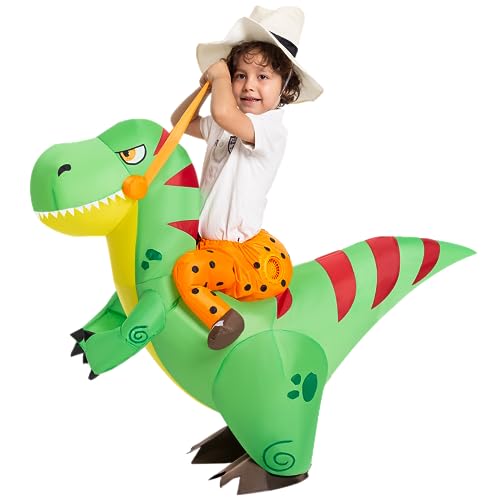 Spooktacular Creations Aufblasbares Kostüm Dinosaurier auf einem T-Rex Air Blow-up Deluxe Halloween-Kostüm - Kinder/Erwachsene Spooktacular Creations Aufblasbares Kostüm Dinosaurier auf einem T-Rex Air Blow-up Deluxe Halloween-Kostüm - Kinder/Erwachsene von Spooktacular Creations
