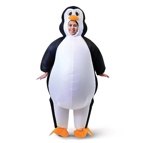 Spooktacular Creations Aufblasbares Pinguin Kostüm Ganzkörper, Deluxe Air Blow-up Kostüm für Halloween Party Cosplay Fasching Karneval - Kinder von Spooktacular Creations