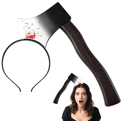 Spooktacular Creations Axt-Stirnband, Zombie-Kostüm-Accessoire, Fake Bloody Axt, Halloween-Stirnbänder, Halloween-Horror-Dekoration, Cosplay-Partyzubehör Spooktacular Creations Axt-Stirnband, Zombie-Kostüm-Accessoire, Fake Bloody Axt, Halloween-Stirnbänder, Halloween-Horror-Dekoration, Cosplay-Partyzubehör von Spooktacular Creations