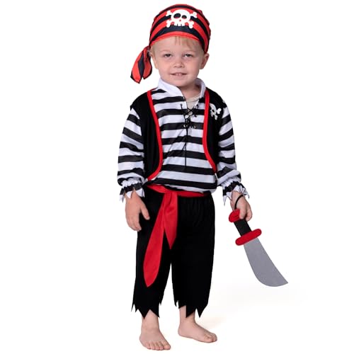 Spooktacular Creations Baby Piratenkostüm für Säugling, Kleinkind, Piraten vor, Rollenspiel Dress-up Set, Piratenzubehör, Halloween Pirate Kostüm-3t Spooktacular Creations Baby Piratenkostüm für Säugling, Kleinkind, Piraten vor, Rollenspiel Dress-up Set, Piratenzubehör, Halloween Pirate Kostüm-3t von Spooktacular Creations