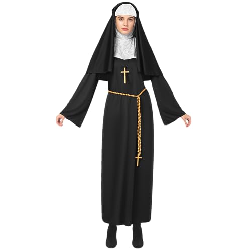 Spooktacular Creations Damen-Nonne-Halloweenkostüm für Erwachsene für Frauen mit Nonnenkutte für Halloween-XXL von Spooktacular Creations