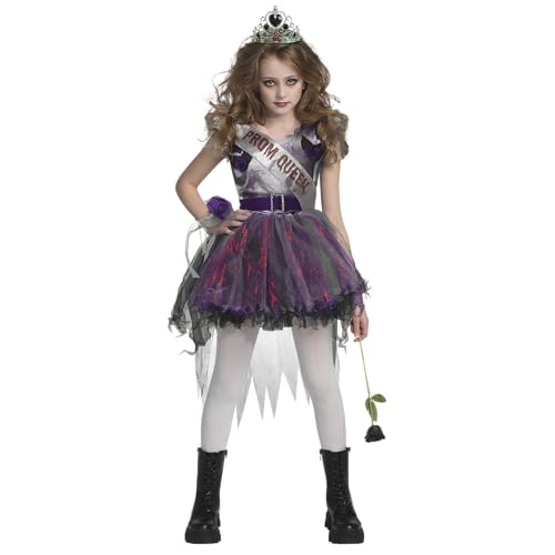 Spooktacular Creations Dunkellila Ballkönigin-Kostüm für Kinder, Gothic-Ballkönigin-Kostüm für Kinder, Mädchen, Halloween Spooktacular Creations Dunkellila Ballkönigin-Kostüm für Kinder, Gothic-Ballkönigin-Kostüm für Kinder, Mädchen, Halloween von Spooktacular Creations