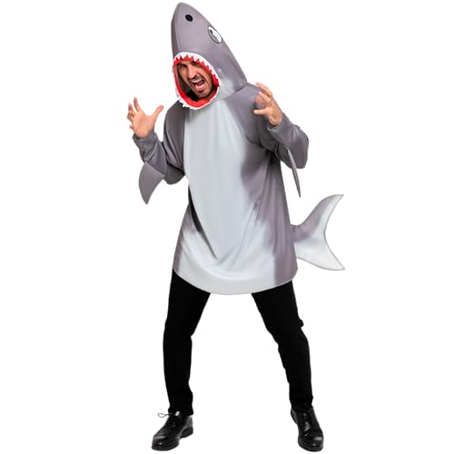 Spooktacular Creations Erwachsene Herren Hai-Kostüm für Halloween, Kostümparty, Süßes oder Saures, Cosplay-Party (Grau, Medium) Spooktacular Creations Erwachsene Herren Hai-Kostüm für Halloween, Kostümparty, Süßes oder Saures, Cosplay-Party (Grau, Medium) von Spooktacular Creations